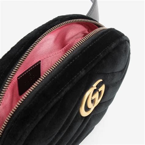 gucci beauty velvet pouch|gucci marmont belt bag velvet.